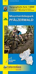 Mountainbikepark Pfälzerwald - mit Radwanderwegen und touristischen Eintragungen ; Koordinaten für GPS-Nutzer