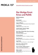 ISBN 9783896913579: Prokla 157 - Zeitschrift für kritische Sozialwissenschaft. Der blutige Ernst: Krise und Politik