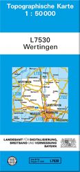 ISBN 9783899330540: TK50 L7530 Wertingen: Topographische Karte 1:50000 (TK50 Topographische Karte 1:50000 Bayern)