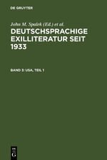 ISBN 9783908255161: Deutschsprachige Exilliteratur seit 1933 / USA