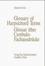 ISBN 9783920112770: Glossar über Cembalo-Fachausdrücke – Glossary of Harpsichord Terms