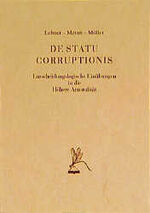 ISBN 9783922305019: De Statu Corruptionis