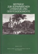 ISBN 9783922352044: Beiträge zur schwäbischen Literatur- und Geistesgeschichte. Jubiläumsgabe zum 75-jährigen Bestehen des Justinus-Kerner-Vereins