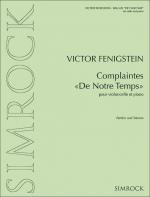 ISBN 9783923051281: Complaintes "De Notre Temps" – Violoncello und Klavier.