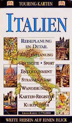 Italien - Touren-Karte ; Reiseplanung en Detail, Routenplanung, Geschichte, Sport, Entertainment, Strassenpläne, Wanderungen, Karten-Register, Kurzführer