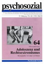 ISBN 9783930096626: Adoleszenz und Rechtsextremismus