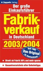 ISBN 9783933411204: Fabrikverkauf in Deutschland - 2003/2004