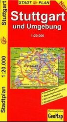 Stuttgart und Umgebung - Stadtplan - 1:20.000