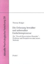 ISBN 9783934252127: Die Erfassung bewusster und unbewusster Gedächtnisprozesse