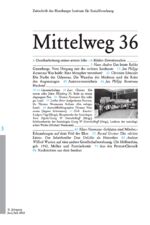 ISBN 9783936096026: Mittelweg 36. Zeitschrift des Hamburger Instituts für Sozialforschung, 11. Jahrgang, Heft 3/2002