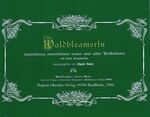 ISBN 9783937067421: Waldbleamerln - Bayerwald Liederbuch - Sammler-Edition: 100 schöne Lieder aus dem Dreiländereck Bayerischen Wald - Böhmerwald - Mühlviertel