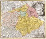 Hist. Karte: Kreis OBERSACHSEN 1707 - Herzogtum Kurfürstentum Sachsen, Meissen, Thüringen