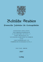 ISBN 9783937719733: Baltische Studien, Pommersche Jahrbücher für Landesgeschichte. Band 93 NF