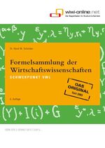 ISBN 9783939467090: Formelsammlung der Wirtschaftswissenschaften – Schwerpunkt VWL