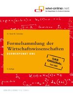 ISBN 9783939467175: Formelsammlung der Wirtschaftswissenschaften - Schwerpunkt BWL