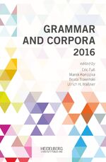 ISBN 9783946054825: Grammar and Corpora 2016