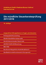 ISBN 9783955543389: Die mündliche Steuerberaterprüfung 2017/2018