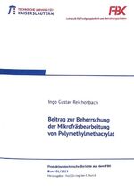 ISBN 9783959740425: Beitrag zur Beherrschung der Mikrofräsbearbeitung von Polymethylmethacrylat