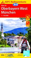 ISBN 9783969900055: ADFC-Radtourenkarte 26 Oberbayern West München 1:150.000, reiß- und wetterfest, E-Bike geeignet, GPS-Tracks Download