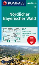 ISBN 9783990443071: KOMPASS Wanderkarte 195 Nördlicher Bayerischer Wald 1:50.000 – 4in1 Wanderkarte mit Aktiv Guide und Detailkarten inklusive Karte zur offline Verwendung in der KOMPASS-App. Fahrradfahren. Langlaufen.