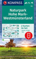 ISBN 9783990444825: KOMPASS Wanderkarte Naturpark Hohe Mark-Westmünsterland – 2 Wanderkarten 1:35000 im Set inklusive Karte zur offline Verwendung in der KOMPASS-App. Fahrradfahren. Reiten.