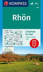 ISBN 9783990446041: KOMPASS Wanderkarten-Set 460 Rhön (2 Karten) 1:50.000 - inklusive Karte zur offline Verwendung in der KOMPASS-App. Fahrradfahren.