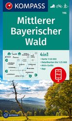 ISBN 9783990448823: KOMPASS Wanderkarte 196 Mittlerer Bayerischer Wald 1:50.000 – 4in1 Wanderkarte mit Aktiv Guide und Detailkarten inklusive Karte zur offline Verwendung in der KOMPASS-App. Fahrradfahren. Langlaufen.