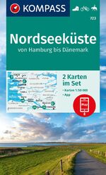 ISBN 9783991217244: KOMPASS Wanderkarten-Set 723 Nordseeküste von Hamburg bis Dänemark (2 Karten) 1:50.000 - inklusive Karte zur offline Verwendung in der KOMPASS-App. Fahrradfahren. Reiten