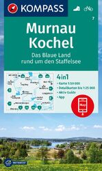 ISBN 9783991218258: KOMPASS Wanderkarte 7 Murnau, Kochel - Das blaue Land rund um den Staffelsee 1:50.000 - 4in1 Wanderkarte mit Aktiv Guide und Detailkarten inklusive Karte zur offline Verwendung in der KOMPASS-App. Fahrradfahren.