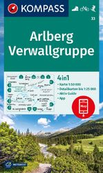 ISBN 9783991540069: KOMPASS Wanderkarte 33 Arlberg, Verwallgruppe 1:50.000 - 4in1 Wanderkarte mit Aktiv Guide und Detailkarten inklusive Karte zur offline Verwendung in der KOMPASS-App. Fahrradfahren. Skitouren.