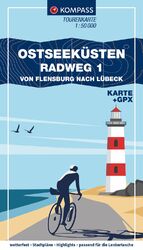 ISBN 9783991542308: KOMPASS Fahrrad-Tourenkarte Ostseeküstenradweg 1, von Flensburg nach Lübeck 1:50.000 | GPX-Datei zum Download, Leporello Karte, reiß- und wetterfest | Buch | KOMPASS Fahrrad-Tourenkarten | 92 S.