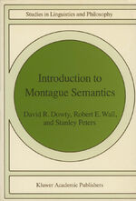 ISBN 9789027711427: Introduction to Montague Semantics