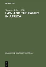 ISBN 9789027976635: Law and the Family in Africa.