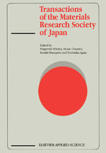 ISBN 9789401068420: Transactions of the Materials Research Society of Japan