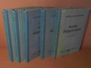 Deutsche Sippennamen in fünf Bänden. Ableitendes Wörterbuch der deutschen Familiennamen. Teil i-V. (= Sippen-Bücherei, Band 5-9).