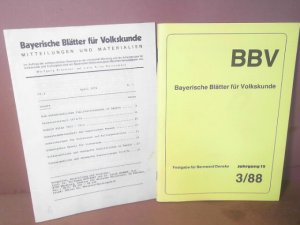 Bayerische Blätter für Volkskunde, - BBV vorhandene Hefte: 1.Jg.1974 Heft 1-4; 2.Jg.1975 Heft 1-4; 3.Jg.1976 Heft 1. 13.Jg.1986 Heft 1-4; 14.Jg.1987 Heft […]