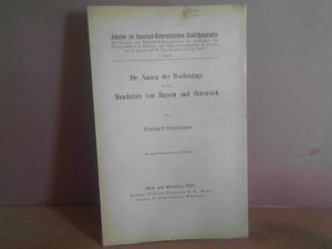 Die Namen der Wochentage in den Mundarten von Bayern und Österreich