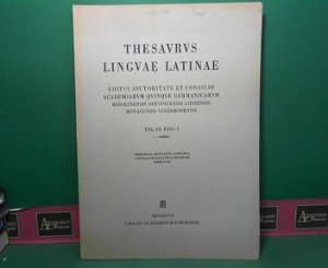 Thesaurus linguae latinae - Editus auctoritate et consilio academiarum quinque Germanicarum - Berolinensis, Gottingensis, Lipsiensis, Monacensis, Vindobonensis […]