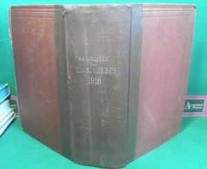 Ranglisten des kaiserlichen und königlichen Heeres 1918. Abgeschlossen mit Personalverordnungsblatt Nr 40/18 teilweise bis Personalverordnungsblatt Nr […]