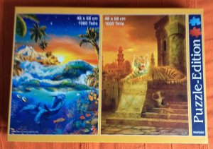 gebrauchtes Spiel – Adrian Chestermann – Puzzle Edition "Hawaiian Dawn" und "Tigger" 2 x 1000 Teile