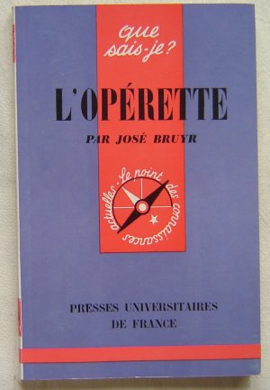 antiquarisches Buch – José Bruyr – L'Opérette