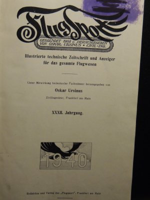 Illustrierte technische Zeitschrift und Anzeiger für das gesamte Flugwesen