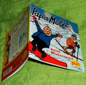 gebrauchtes Buch – Rachela Oppenheim  – Papa Moll beim Wintersport. Pixi Bücher 1567, Serie 174. Mini-Buch