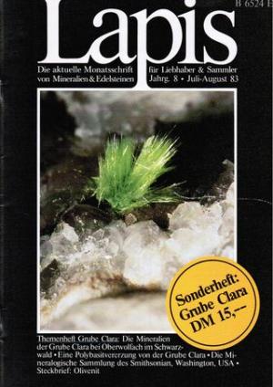 Lapis - Die aktuelle Monatsschrift für Liebhaber und Sammler von Mineralien und Edelsteinen - Ausgabe:  Juli / August 1983, 8. Jg. - Nr. 7/8