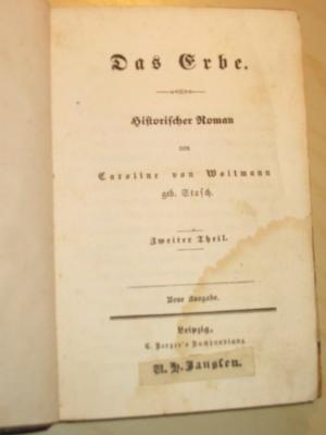 antiquarisches Buch – Woltmann, Caroline von – Das Erbe. Historischer Roman. Zweiter Theil