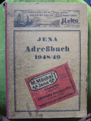 Adressbuch Jena 1948/49!!! RARITÄT!