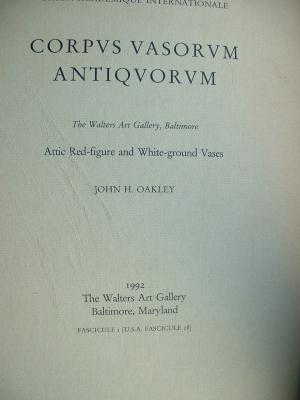 gebrauchtes Buch – J. Oakley – Corpus Vasorum Antiquorum - Attic Red-figure and White-ground Vases gebrauchtes Buch – J. Oakley – Corpus Vasorum Antiquorum - Attic Red-figure and White-ground Vases