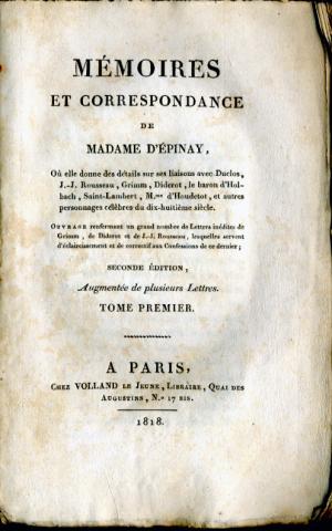 Mémoires et Correspondance de Madame d