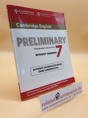 Cambridge English Preliminary 7: Student's Book without answers