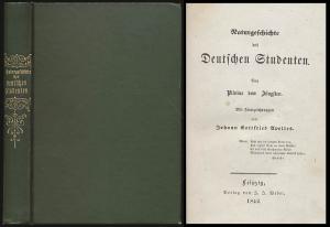 Naturgeschichte des Deutschen Studenten., Von Plinius dem Jüngsten. Mit Federzeichnungen von Johann Gottfried Apelles.